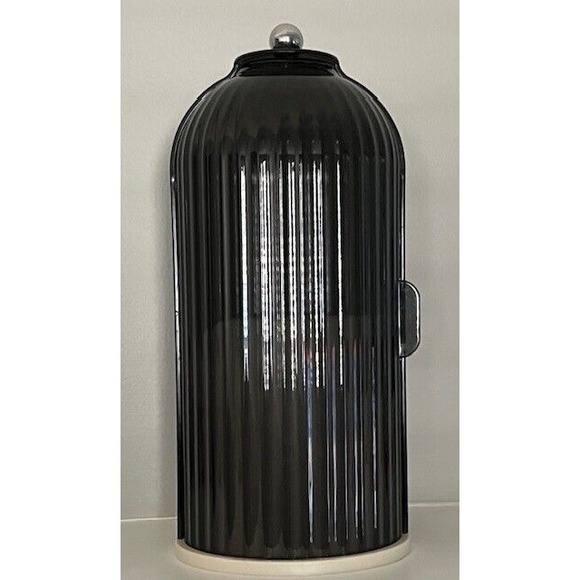 Black and Tan Rotating Makeup Brush Storage with Cover NEW - Picture 2 of 3